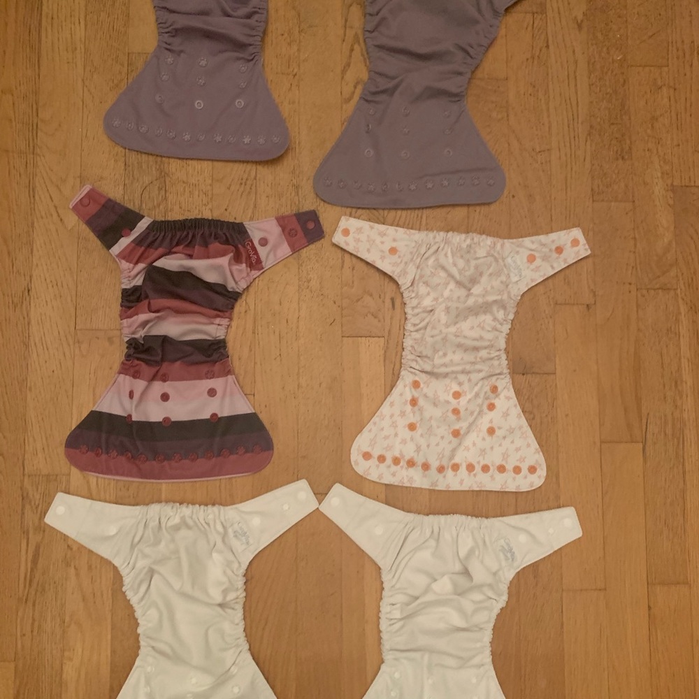 6 used groVia Diaper Shells